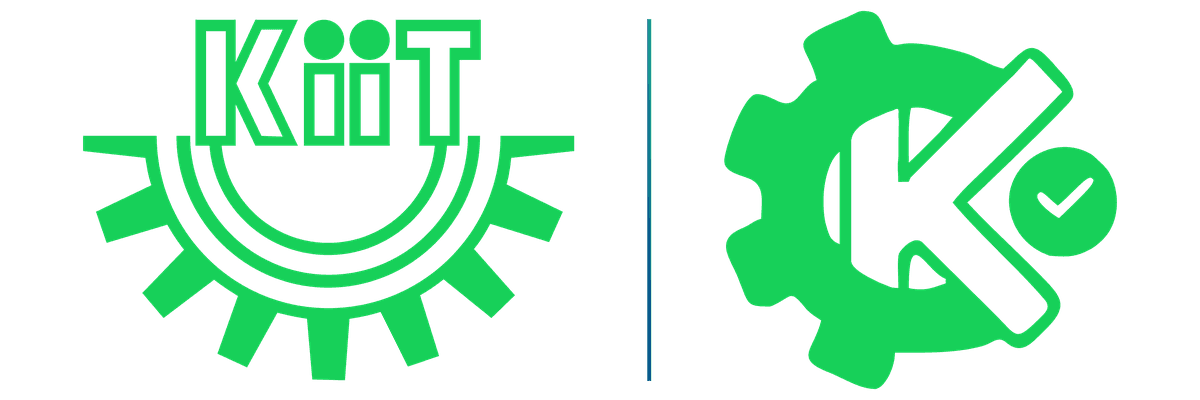 KIIT and IQAC KIIT logos side by side: the KIIT sunburst emblem and the IQAC gear-and-check mark