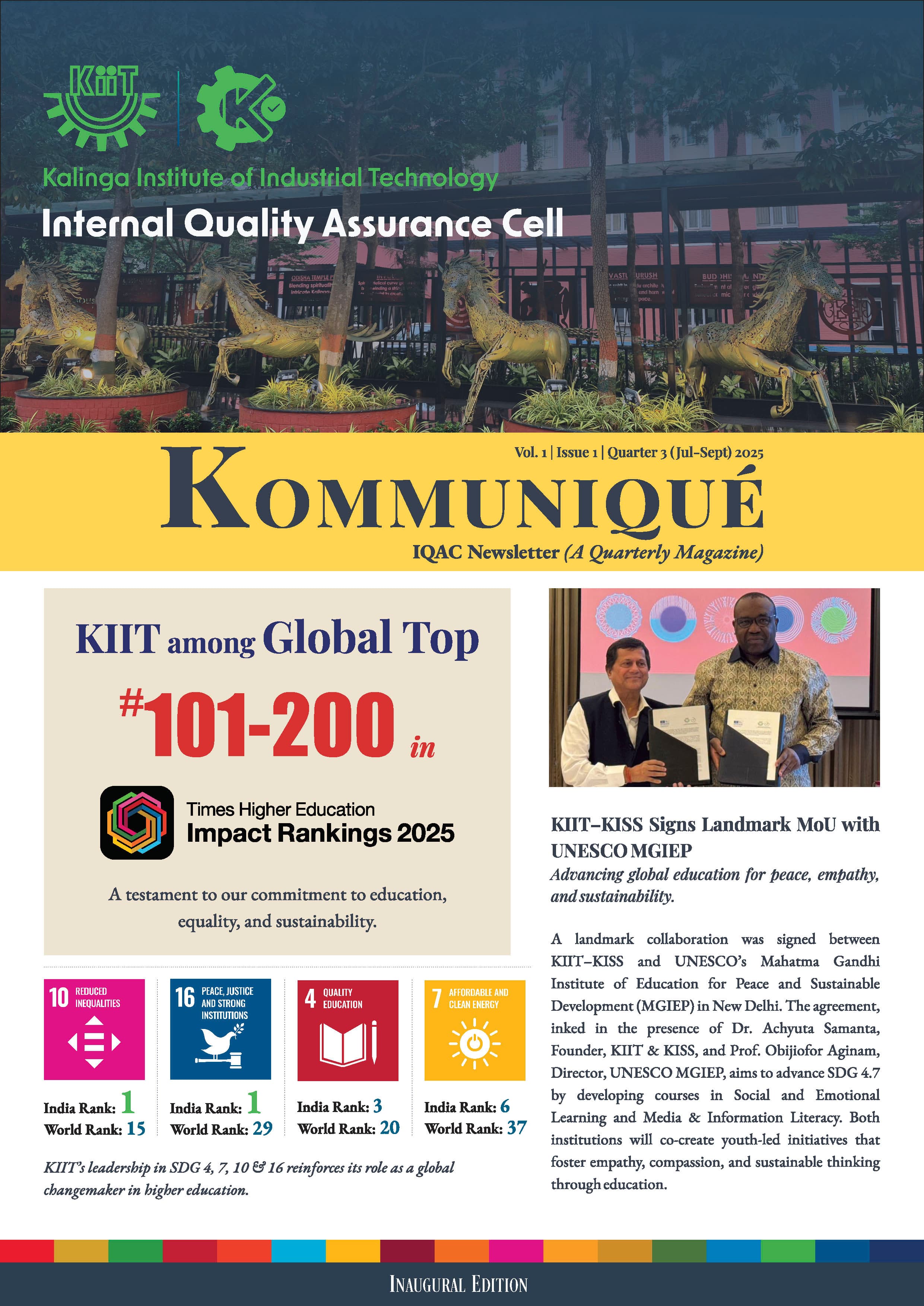 Kommunique Vol. I · Inaugural Issue cover